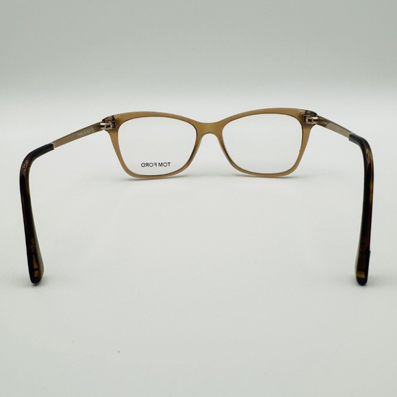 NIB Tom Ford Eyeglass Frames FT5353 045 Light Brown & Gold - Picture 5 of 10
